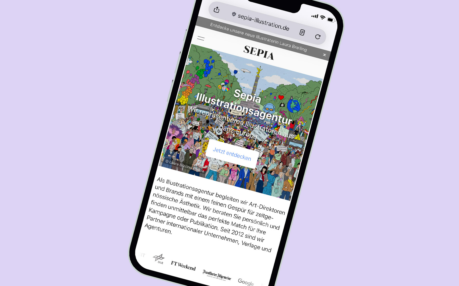 website of sepia-illustration.de