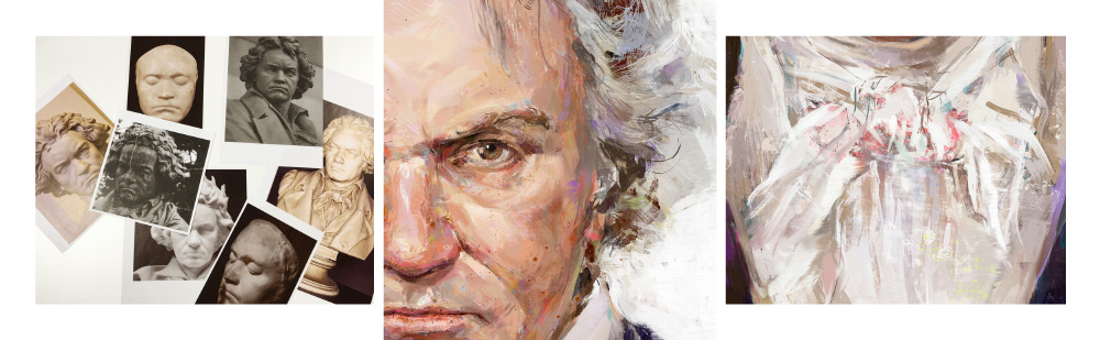 details of beethoven portrait