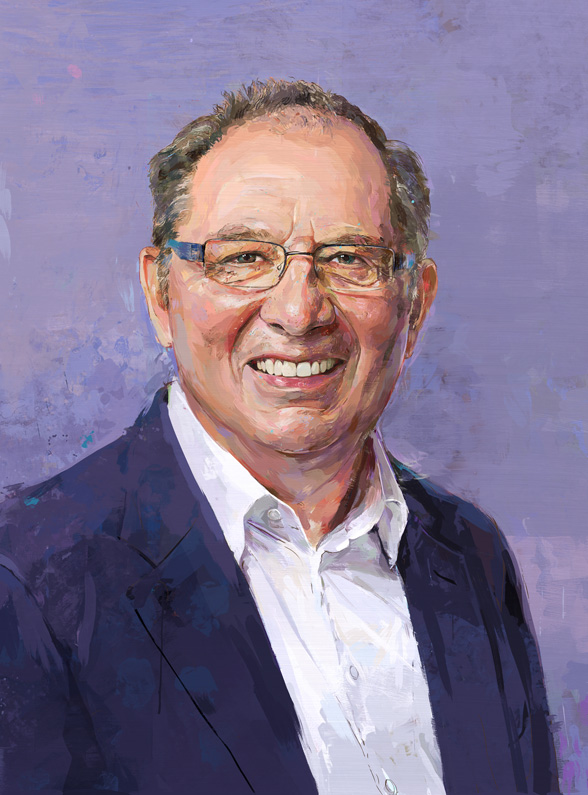 painted portrait of Bernard Thurnheer