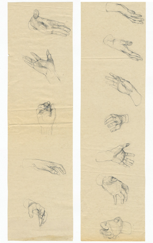sketches of hands