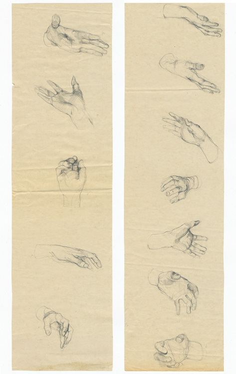 sketches of hands