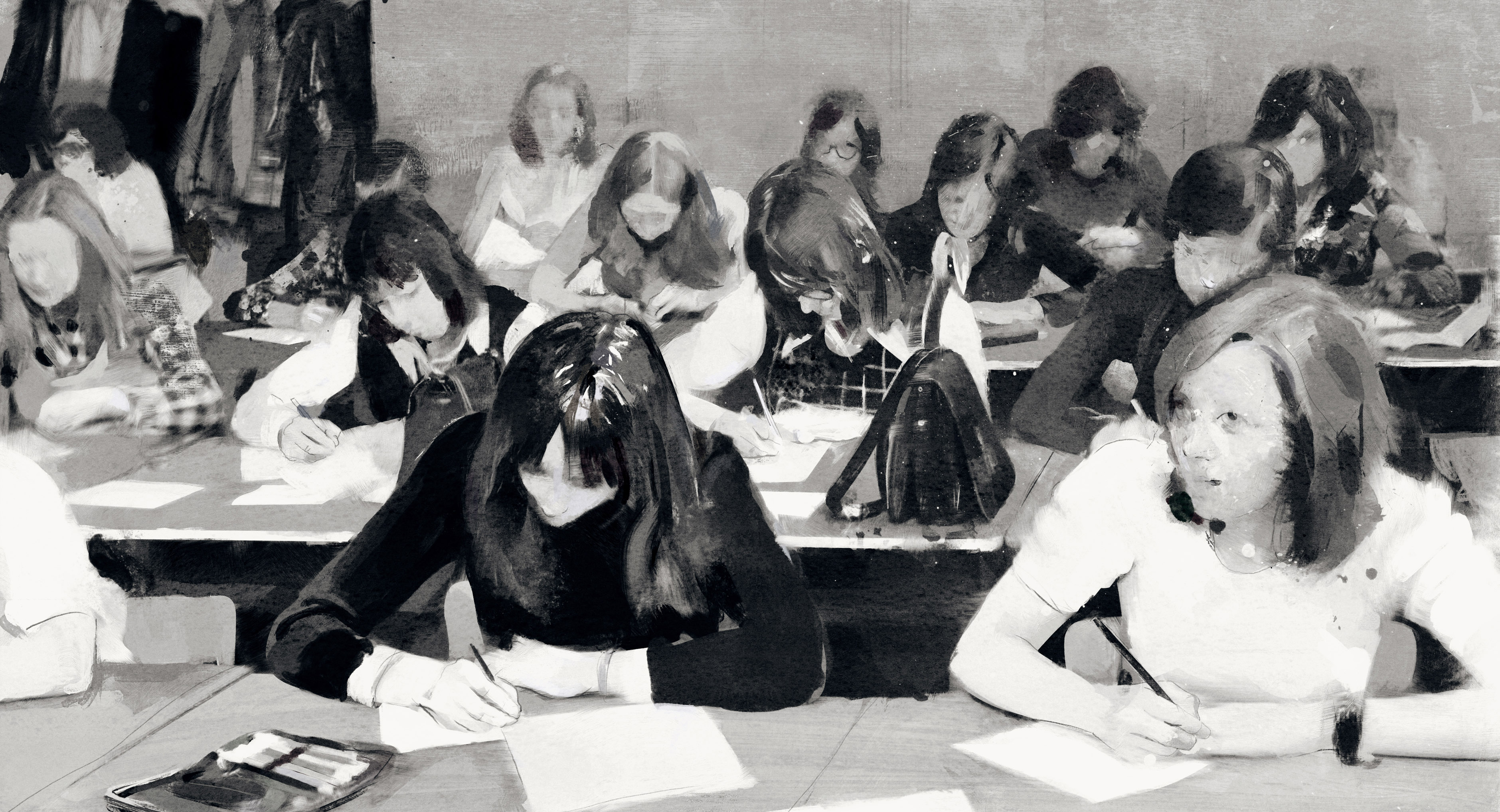 girls in classroom