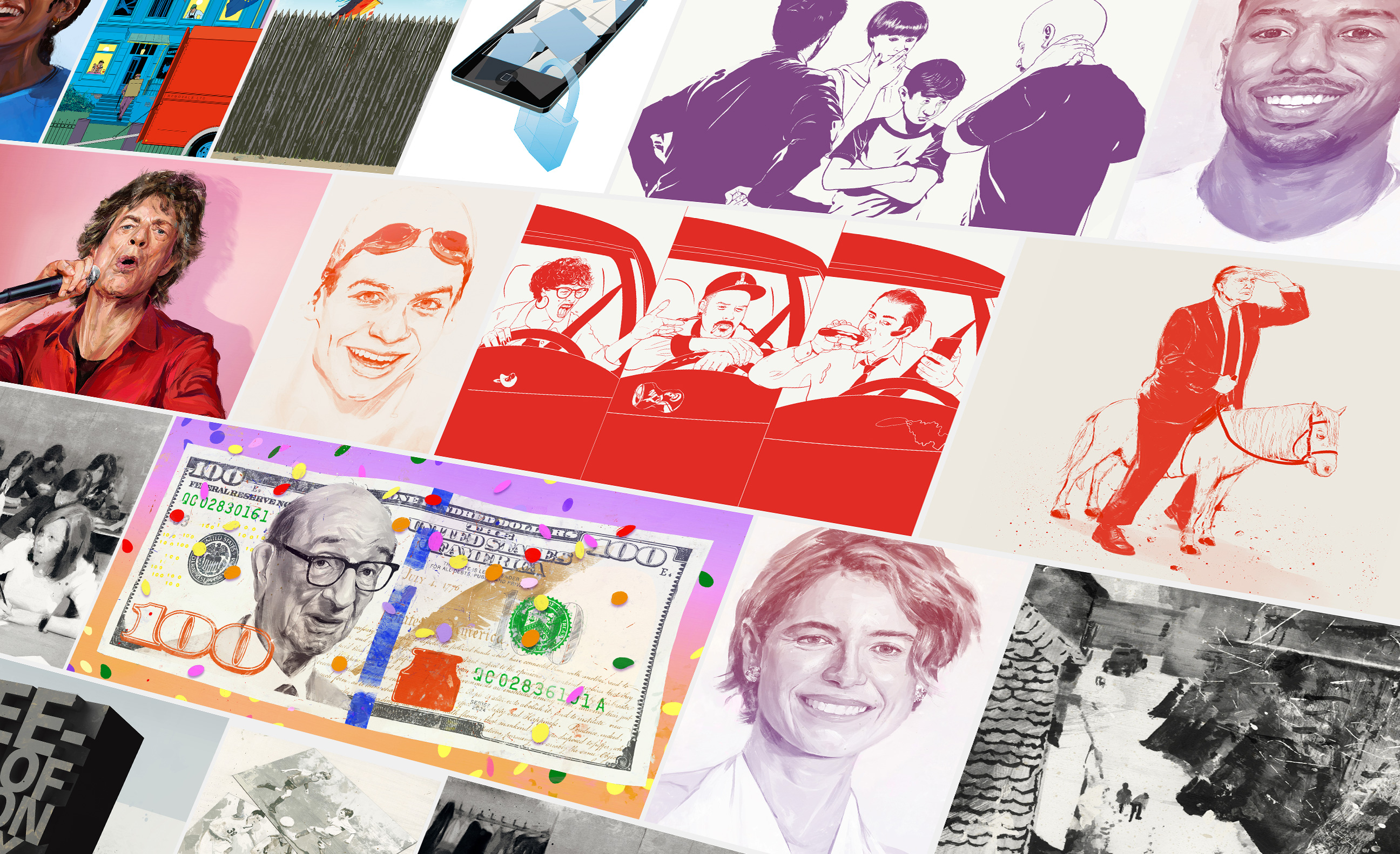 collage of works from Andre Laame