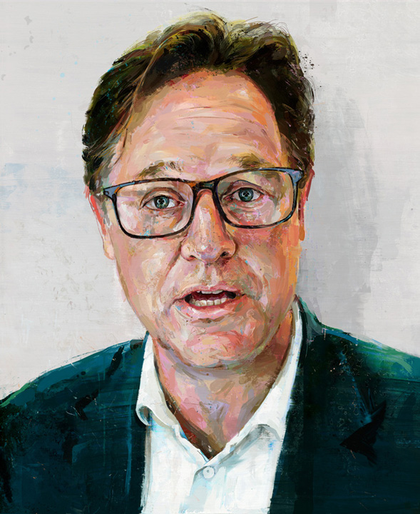 portrait painting Nick Clegg Financial Times