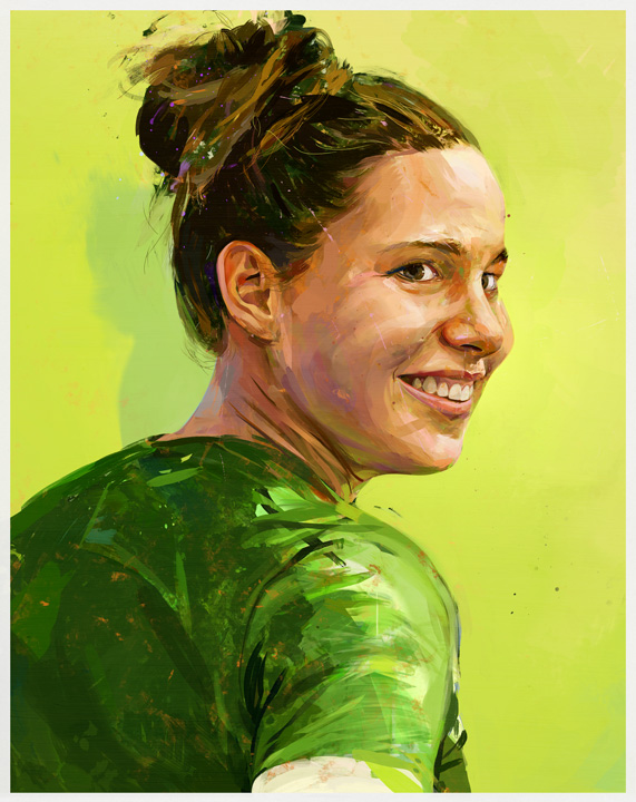 portrait painting of Lena Oberdorf