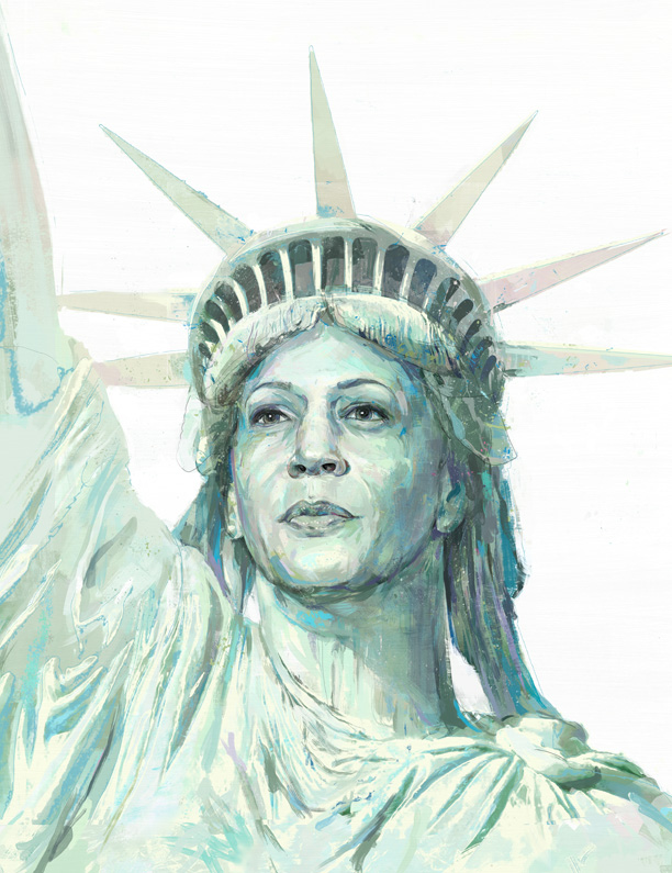 portrait painting of Kamala Harris 